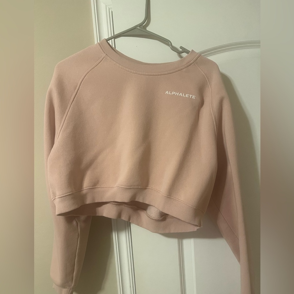 Alphalete fleece crop sweatshirt size large
